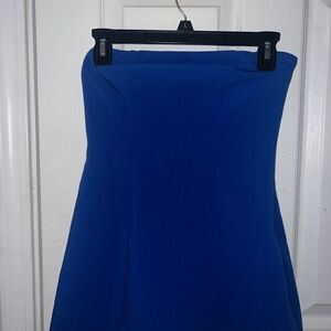 A New Day Vibrant Blue Strapless Mini Dress